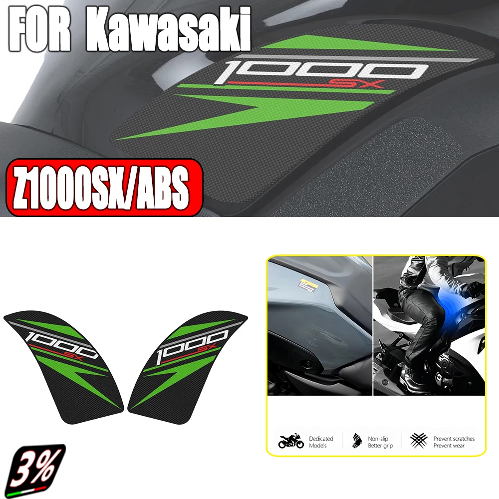 

Motorcycle Side Tank Pad Protection Knee Grip Anti-slip for Kawasaki Z1000SX 2011-2022 Z1000SX ABS 2011-2016