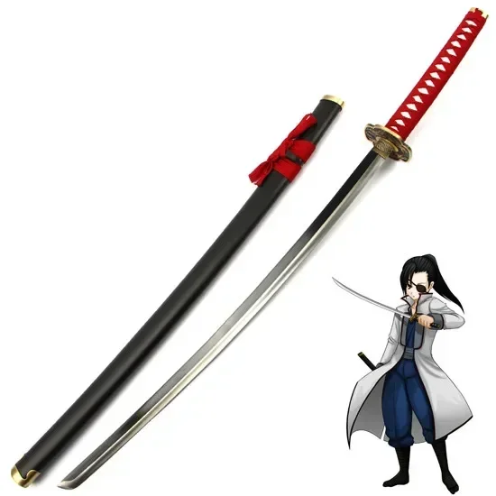 

104cm Anime Silver Soul Gintama Yagyuu Kyuubee Kyubei weapon wooden Sword model Costume party Cosplay gift