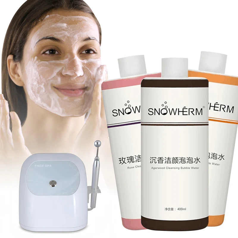 محلول آلة فقاعات الأكسجين السحري 400 مل سائل أصلي لإزالة الرؤوس السوداء والتحكم في الزيت وتنظيف العث وإنشاء بشرة مشرقة