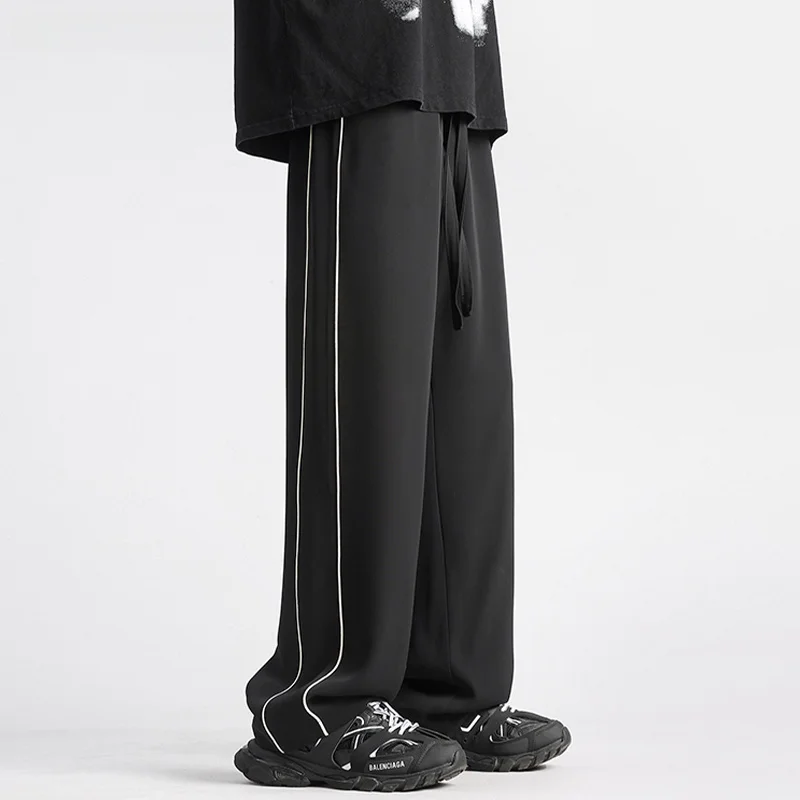 

VIOW Ice Silk Men's Summer Lightweight Straight Leg Loose Fit Spor Casual Pants Qui Dry Sun Protection Trousers