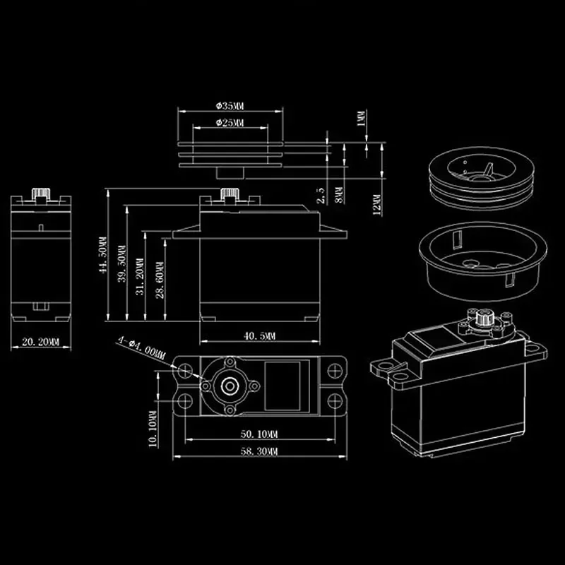 Kingmax-rcボート用防水デジタルメタルギア、セイルワインチ、サーボ1.5-7t、プログラム可能なデュアルボールベアリング、sw22hv、68g、22kg。cm