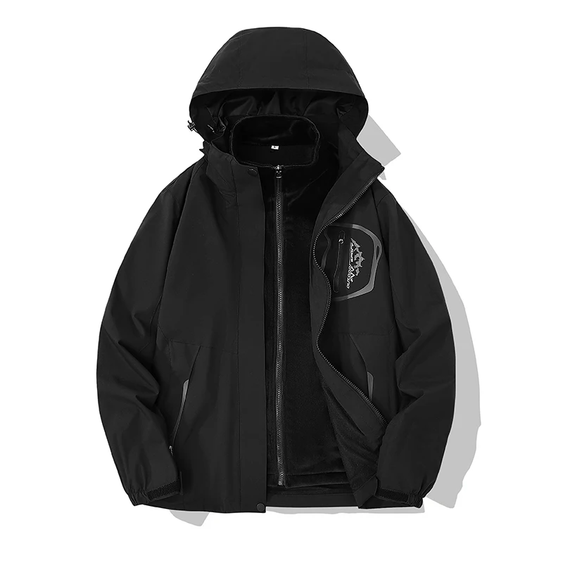 Jaket Serbaguna Tiga-dalam-Satu untuk Memancing di Luar Ruangan, Cocok untuk Musim Gugur dan Musim Dingin, Nyaman, Serbaguna, Bernapas, Jaket Anti Angin untuk Pasangan