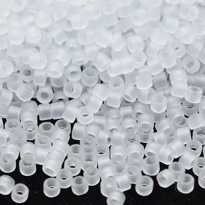 

Miyuki Transparent Frosted Glass Seed Beads 11/0 2000pcs Japan Delica Beads for DIY Jewelry Making