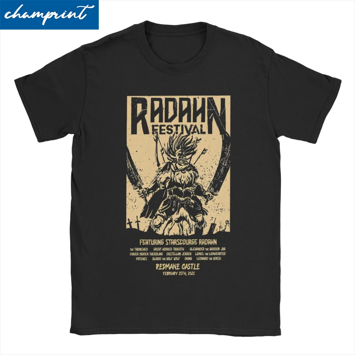 E-Eldenn Radahn Warrior T Shirt for Men Women 100% Cotton Funny T-Shirts Crewneck Tees Short Sleeve Tops Party