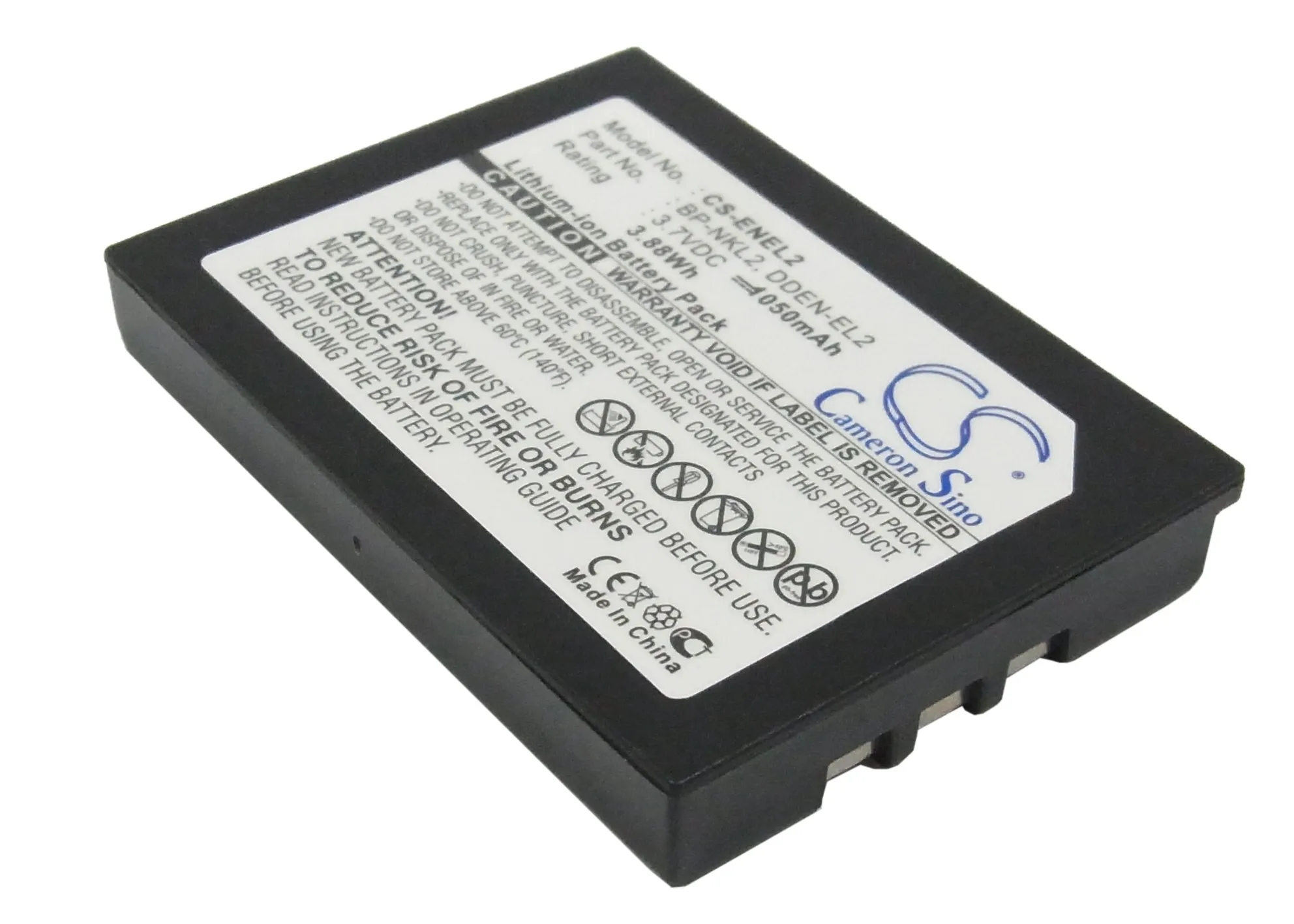 

CS Camera Battery for NIKON Coolpix 2500 3500 SQ Fits 9904 BP-NKL2 DDEN-EL2 EN-EL2 1050mAh CS-ENEL2 Li-ion 3.70V