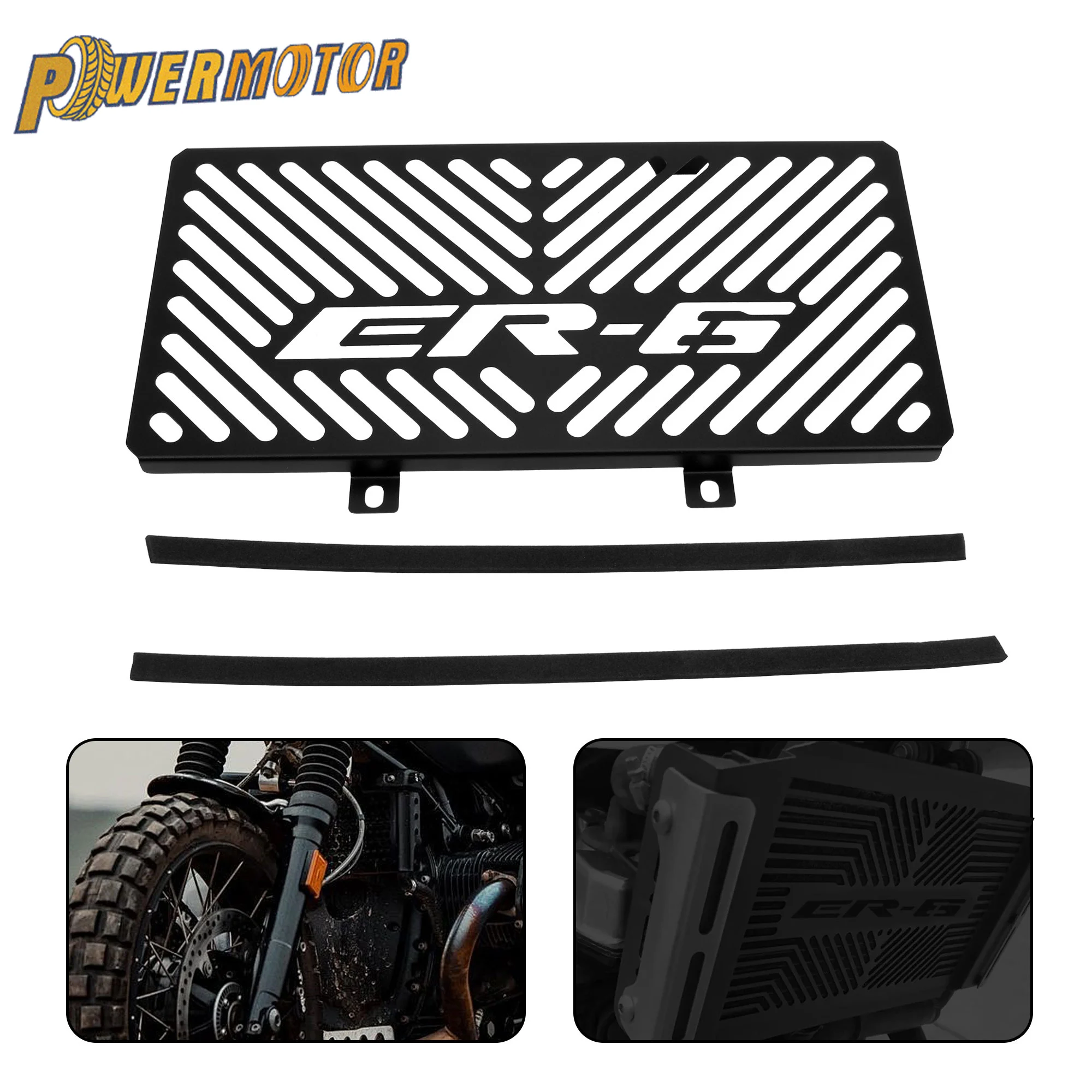 For Kawasaki ER-6N F 2009 2010 2011 Motorcycle Radiator Grille Guard Cover Protector Moto Accessories NINJA 400 2010-2015