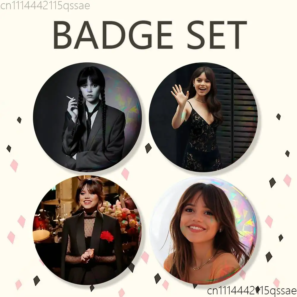 J-Jenna M-Marie O-Ortega 25/32/44/58/75mm Badges Button Round Creative Pin Brooch Badge Bag Decor Accessories