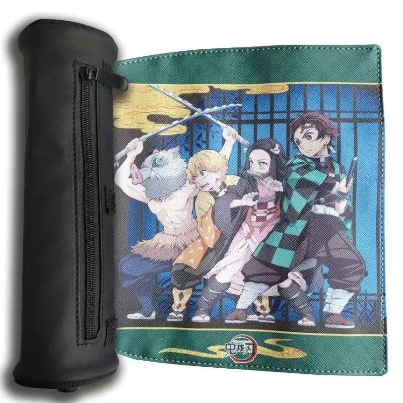 Cartoon anime Word Art Online Demon Layer JOJO peripheral multifunctional scroll storage bag student stationery case pencil box