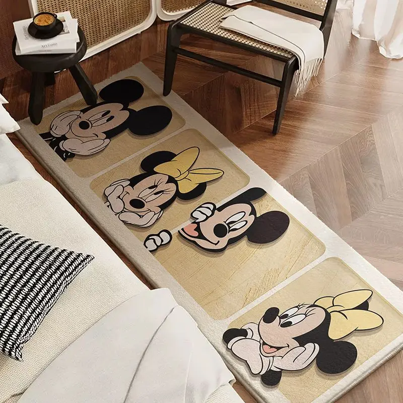 Disney Cartoon Mickey Mouse Pluszowy dywanik do dekoracji domu Minnie Łazienka Kuchnia Antypoślizgowa mata podłogowa Pokój dzienny Dywan nocny