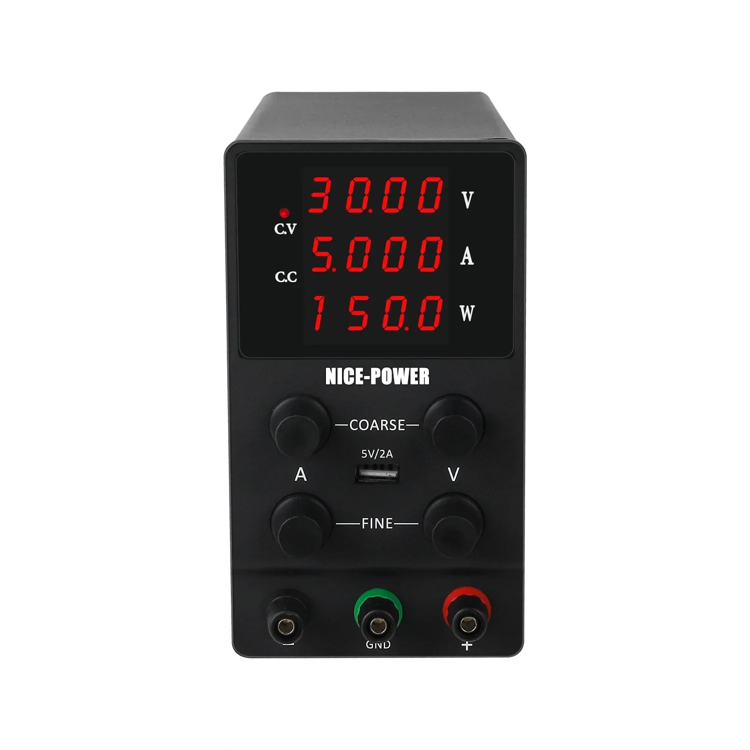 

NICE-POWER 30V 5A LCD Display Digits Adjustable Variable Bench Power Source Switching DC Regulated Power Supply
