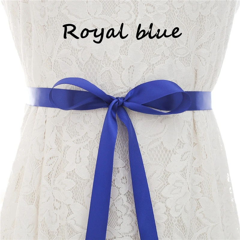 navy blue sash for wedding dress Navy Double Faced Satin Ribbon Sash Belt
