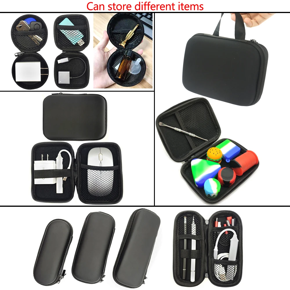 Saco de armazenamento de dados do fone de ouvido quadrado oval retângulo cabo organizador sacos mini zíper bolsa tecnologia gadgets carregador portátil u disco caso