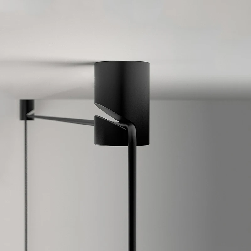 Lampada a sospensione a LED geometrica nordica Design a filo lungo estetica artistica soggiorno illuminazione da comodino applique da parete lampade a sospensione