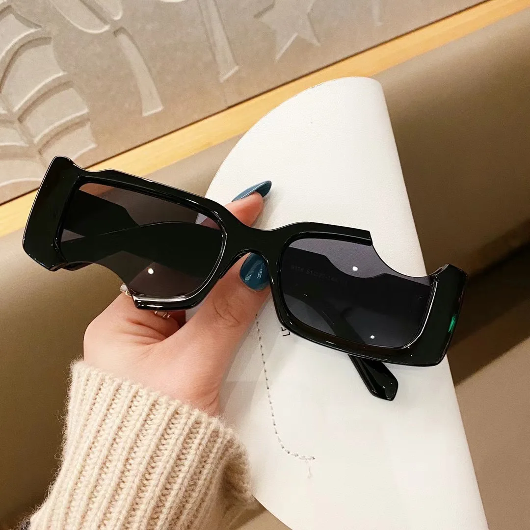 New Stylish Men Women Glasses European American Style Rectangle Shape Women's Sunglasses Stage Performance Sunglass