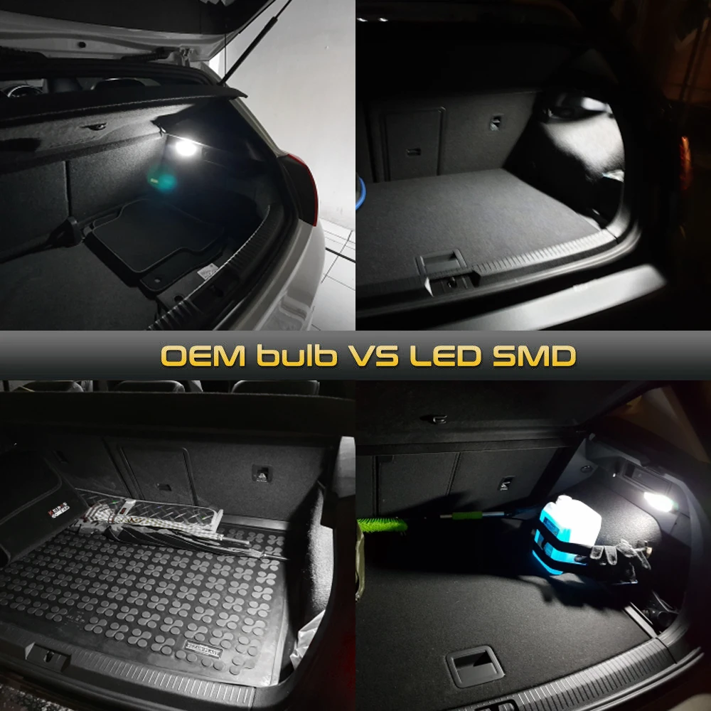 폭스바겐 VW 파사트 B6 B7 B8 CC 캐디 트랜스포터 T5 T6 제타 EOS 투란 LED 실내 트렁크 루프 백 조명 썸네일 6