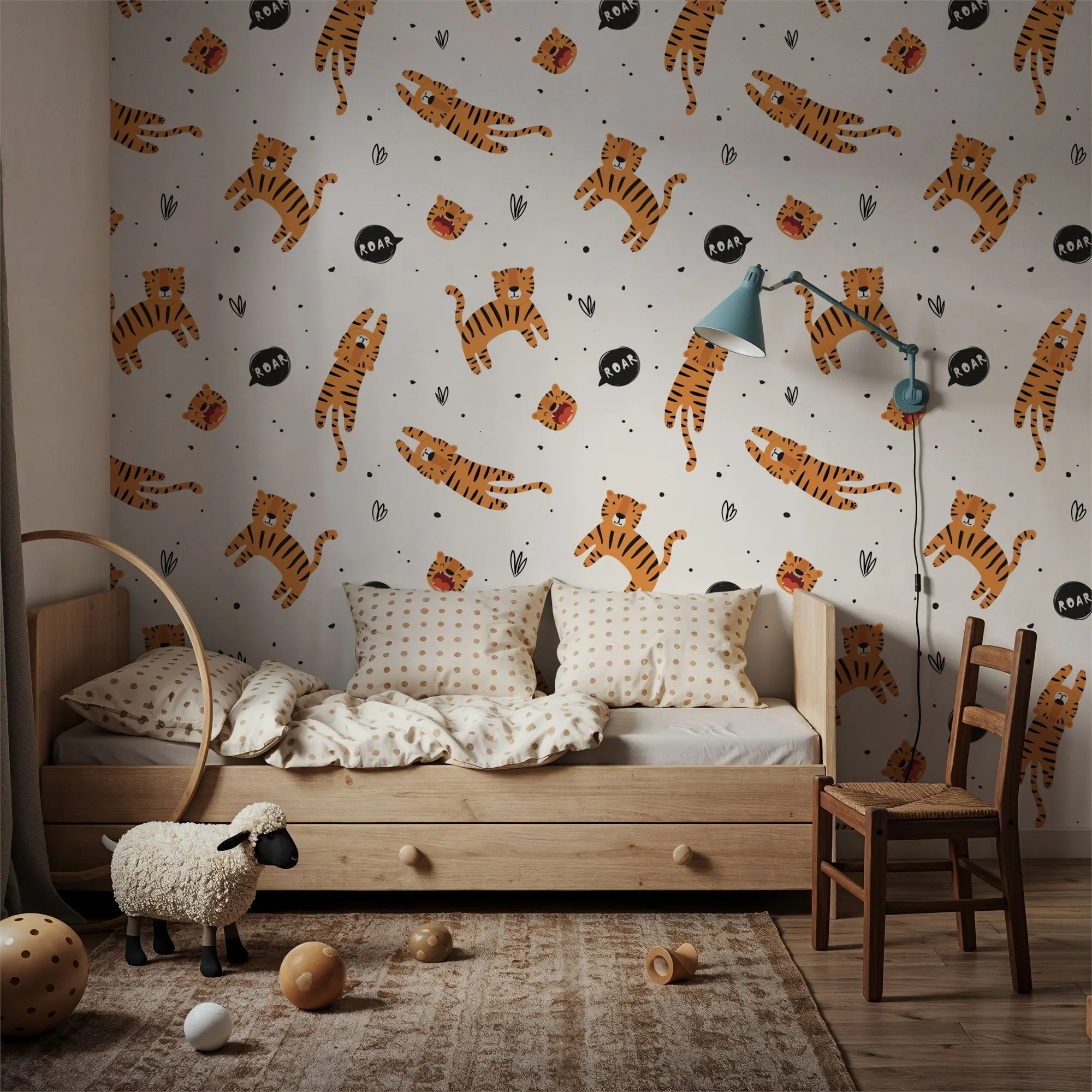 Tiger Roar Made to Measure Mural Wallpaper for Bedroom