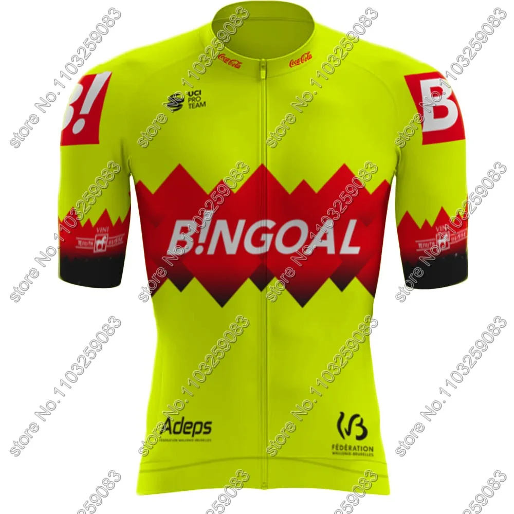 Bingoal WB 2023 Team Cycling Jersey Set Short Sleeve Men Belgium Clothing Road Bike Shirts Suit Bicycle Bib Shorts MTB Ropa