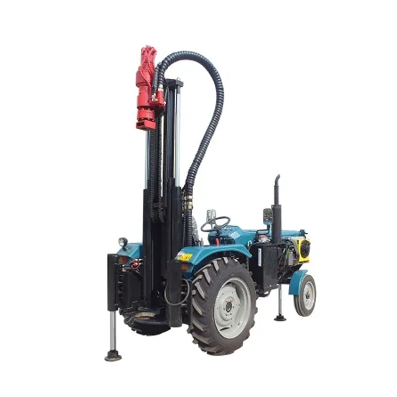 New Design Hydraulic Water Well Digging Auger Drilling Machines 200M Pneumatic Tractor Mounted Water Well Drilling Rig