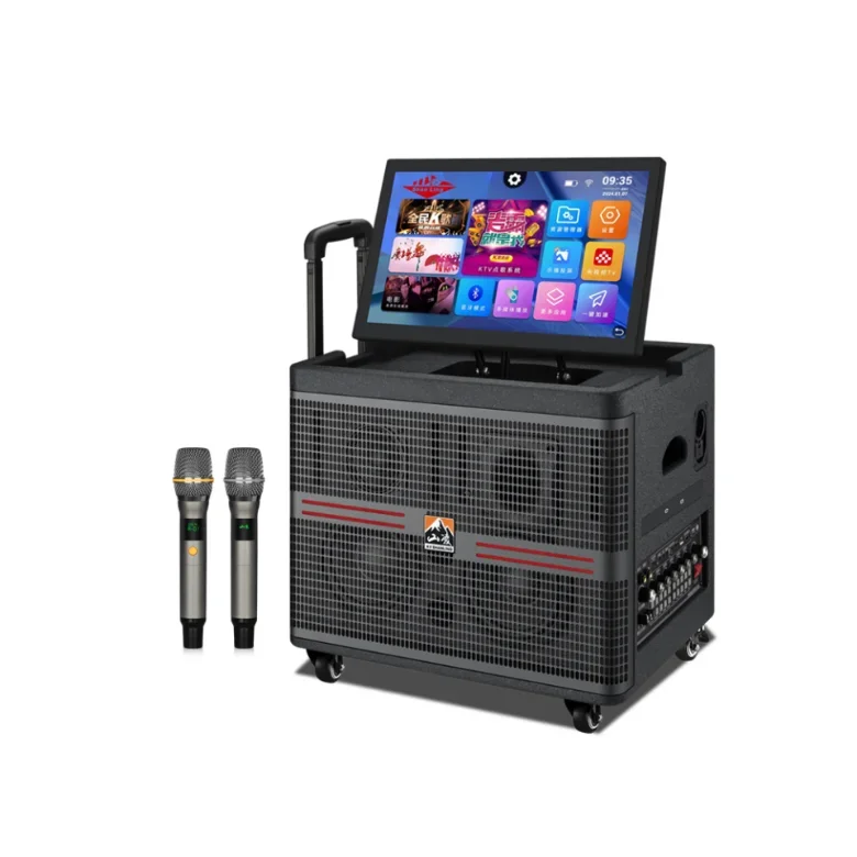 2024 Touch Screen Android Professional Karaoke Machine in One Speaker with Sound Songs Ktv Jukebox System Play Video BT speaker