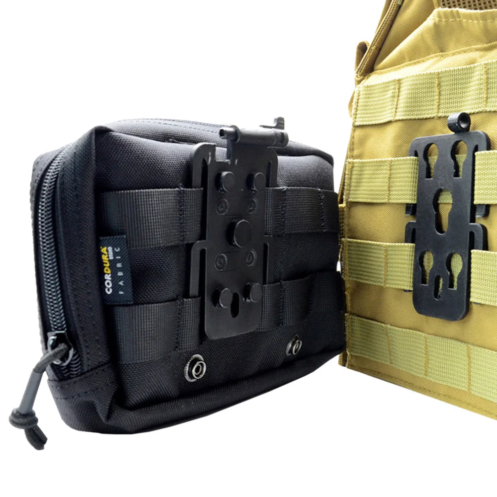 VULPO New Style Tactical Molle Attachment Plate Molle Adapter Platform For Molle Pouch Molle Mag Pouch, MOLLE Backpack and More