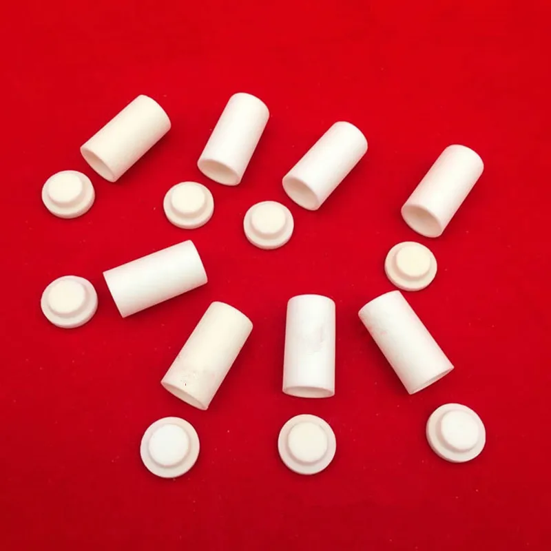 alumina ceramic crucible with cap 99% pure  3ml cylindrical shape