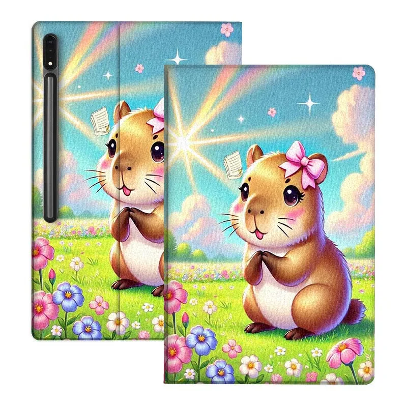 

Cute Cartoon Capybara Art For Samsung Galaxy Tab S10 S9 S8 S7 FE Lite Soft Flexible Support Tablet Case Gift