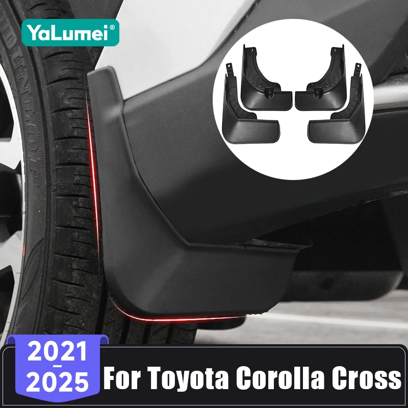 Für Toyota Corolla Cross XG10 Hybrid 2021 2022 2023 2024 2025 4 Stücke Auto Kotflügel Kotflügel Verbreiterungen Schmutzfänger Spritzschutz schmutzfänger