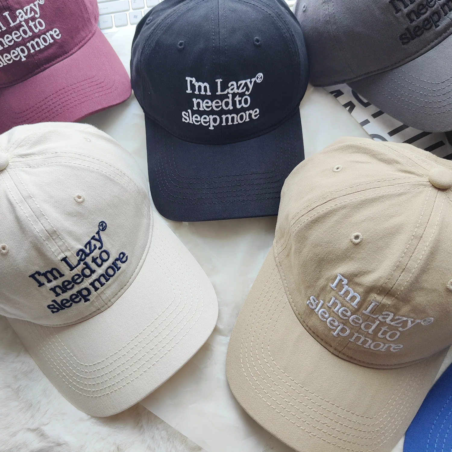 Professional Embroidered Letter Baseball Cap Wide Brim Hat Unisex Casual Cotton Cap for Travel And All Seasons