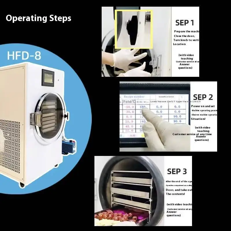 

Vacuum Household Fruit Vegetable Pet Food Small Freeze Dryer Experimental Equipment