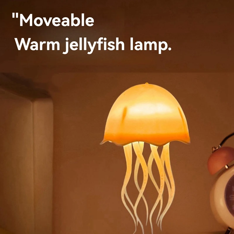 ГОРЯЧИЙ! Подвесной светильник в виде медузы с голосовым управлением и зарядкой типа C, гибкие щупальцами - идеально подходит для праздников и детских подарков