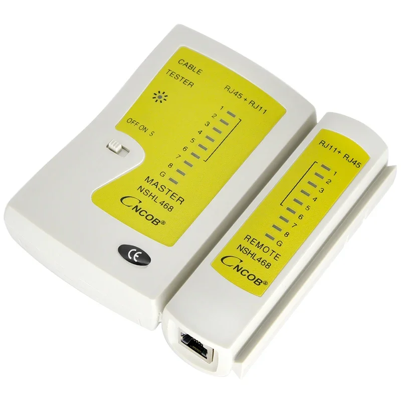 CNCOB RJ45 and RJ11 Network Cable Tester Ethernet LAN Network Test Tool Cat5e Cat6a RJ12 UTP FTP Detector