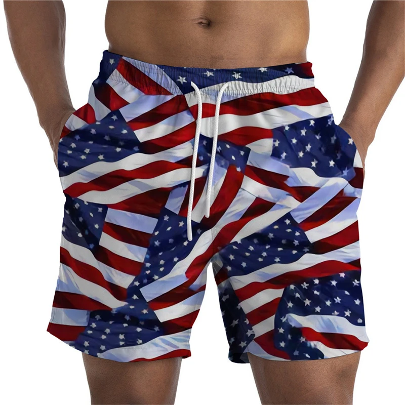 Summer Beach USA UK Flag Mens Sexy Board Hot Shorts Swimwear 3D Print Casual Quick-drying Swimsuit Swim Trunks Cool Ice Hawaii