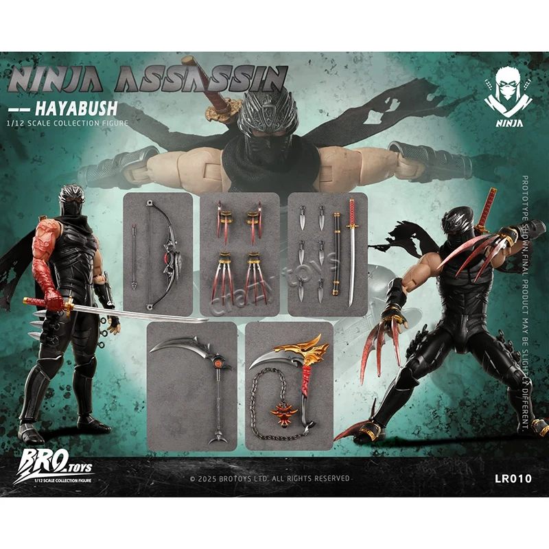 Figura de acción coleccionable de anime Brotoys LR010 1/12 Ninja Gaiden Ryu Hayabusa Ninja Assassin Falcon Hayabusa en stock