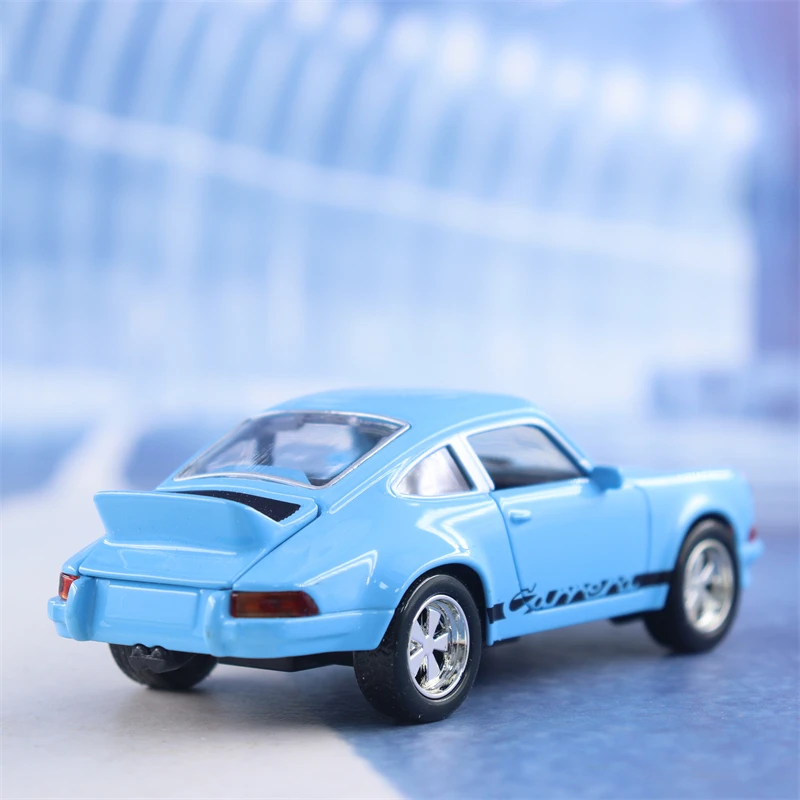 1:36 1974 Porsche 911 CARRERA High Simulated Alloy Car Model Pull Back Sound And Light Toy Model Decoration Boy Gift H24