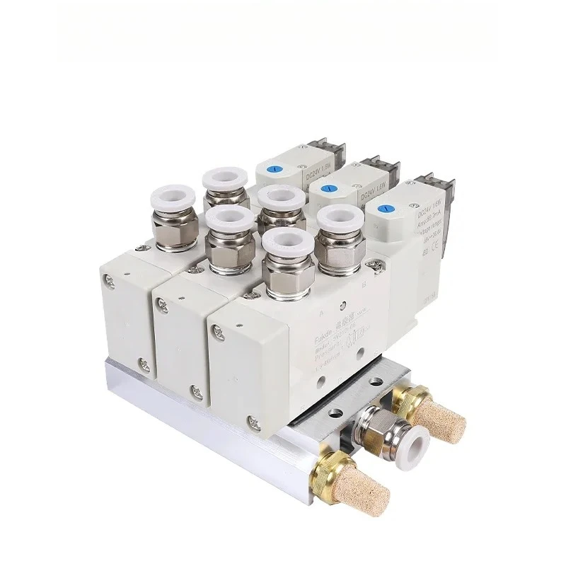 

5V210-08 Pneumatic solenoid control valve 24V cylinder directional valve 220v base solenoid valve set