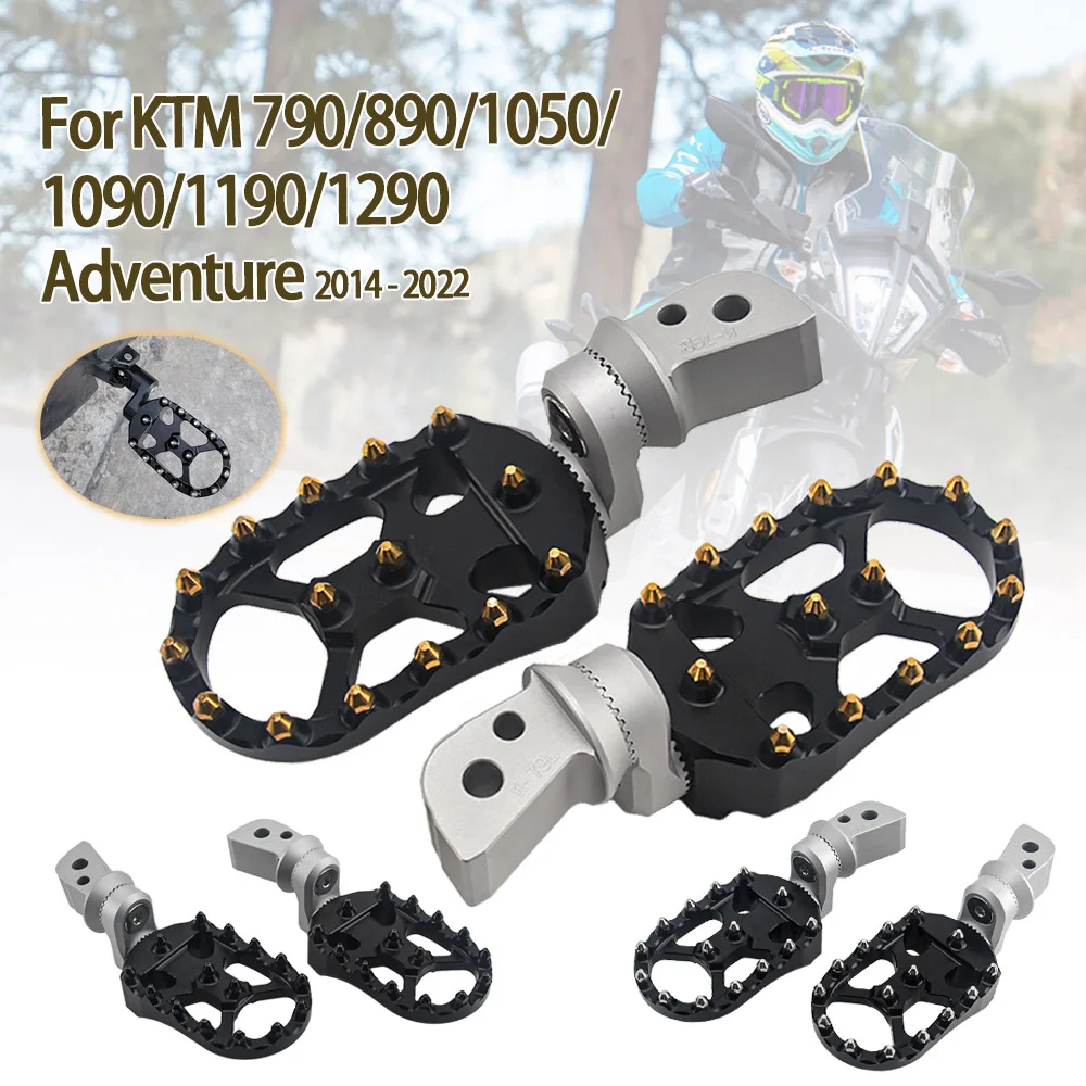 

Motorcycle Rear Footrest Adjustable Extend Lowering Foot Pegs Rotatable FootPegs Rest For 790 ADV Adventure R S 2019-2021