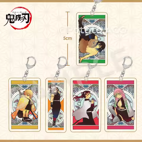 Anime Demon Slayer Agatsuma Zenitsu Tsuyuri Kanao Kanroji Mitsuri Uzui Tengen Cosplay Keychain Pendant Q Version Individuality