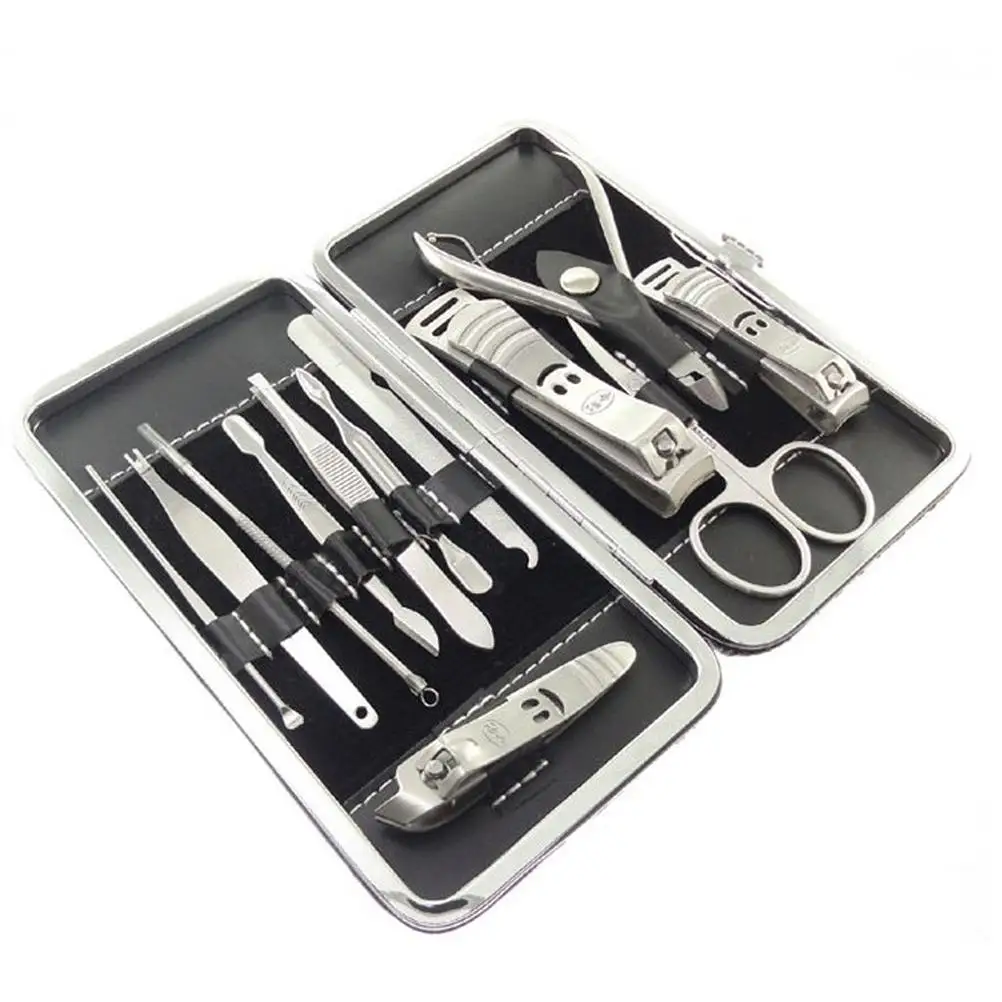 

12 Pcs Clipper Thick Hands Fingernail Baby Manicure Kit Grooming Stainless Steel