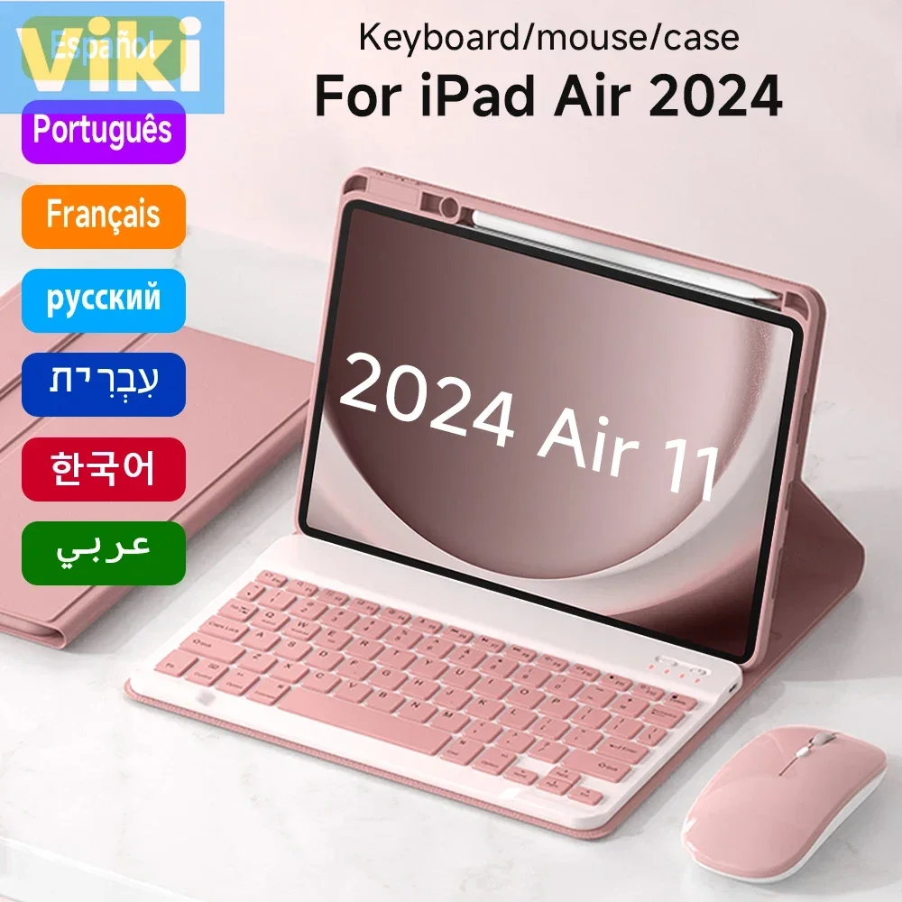 

For iPad 2024 Air 11 inch Case with Bluetooth Keyboard Cover for 2024 New iPad Accessories Backlight Magic Keyboard and Mouse