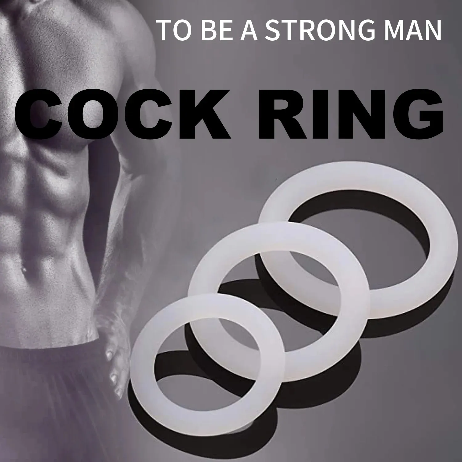 3PCS Cock Rings Flash In The Night Lock Durable Silicone Penis Ring Sex Toys For Men Male Delay Ejaculation Scrotum Lock Ring