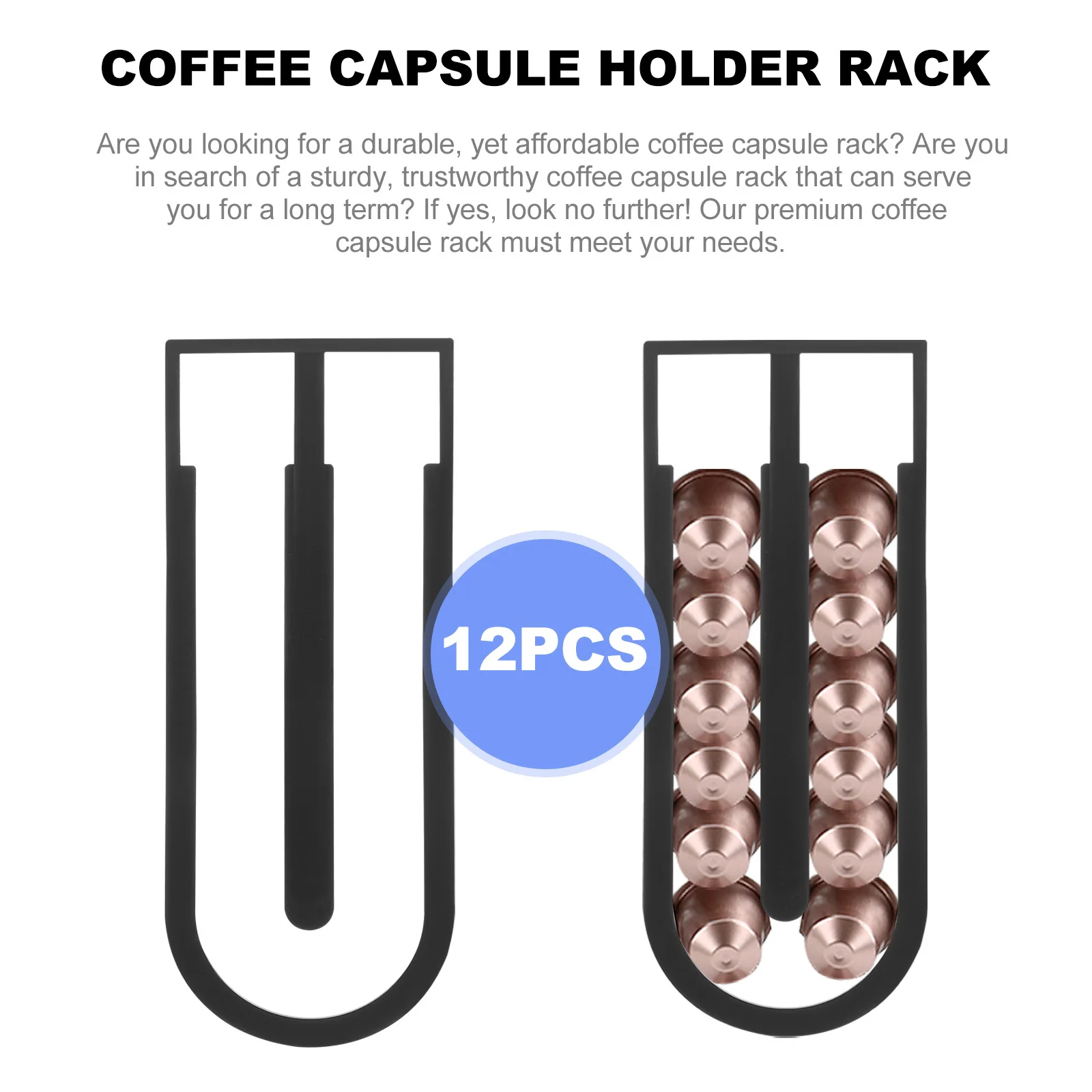 

Practical Coffee Capsule Storage Rack Large Capacity Material Wall Mountable Kitchen Organizer Holder Rack