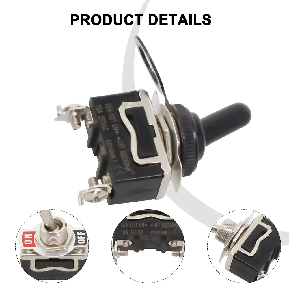 12V SPST For Toggle Switch for Vehicle Electrical Equipment Including Ignition Boosters Fans and LED Lighting Systems