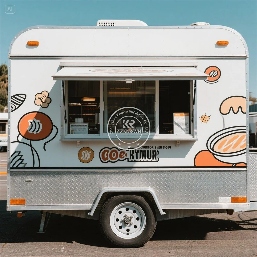 

Уличная мобильная кухня, прицеп для общественного питания, тележка для хот-догов, прицеп для барбекю, пиццы, концессионный грузовик для еды с полностью оборудованием