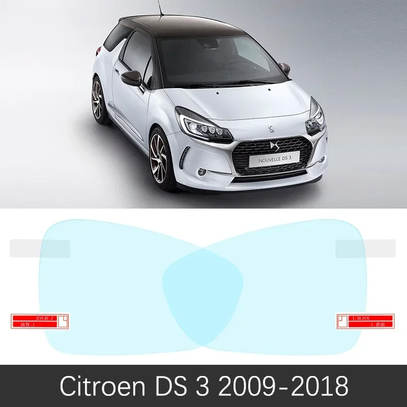 Full Cover Anti Fog Film For Citroen DS 3 DS3 2009~2018 Rearview Mirror Rainproof Anti Fog Films Clean Car Sticker Accessories