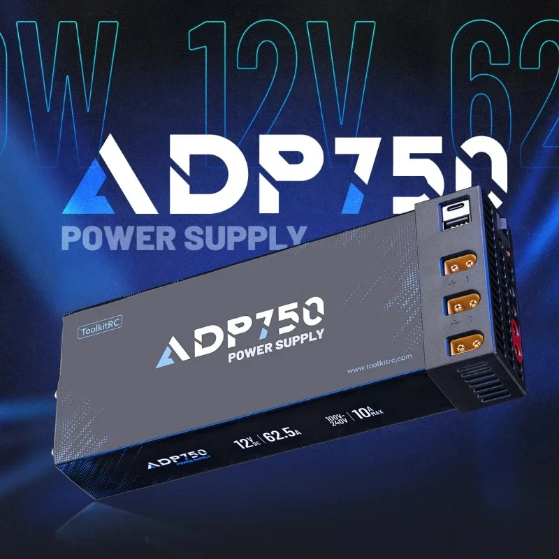 BoMaSToolkitRC ADP750 Power Supply Adapter 750W XT90 XT60 Output 12V 30A AC Input 100V-240V For ToolkitRC Battery Charger RC Mod