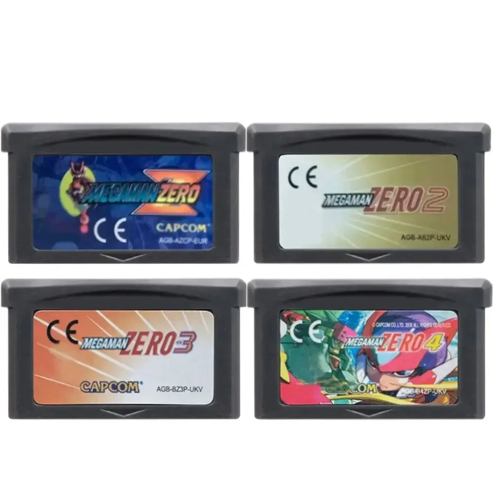 Megaman Zero GBA Series Game 32-bit Video Game Cartridge Console Card Megaman Zero 1 2 3 4 MegaMan & Bass Megaman Red Sun Cards