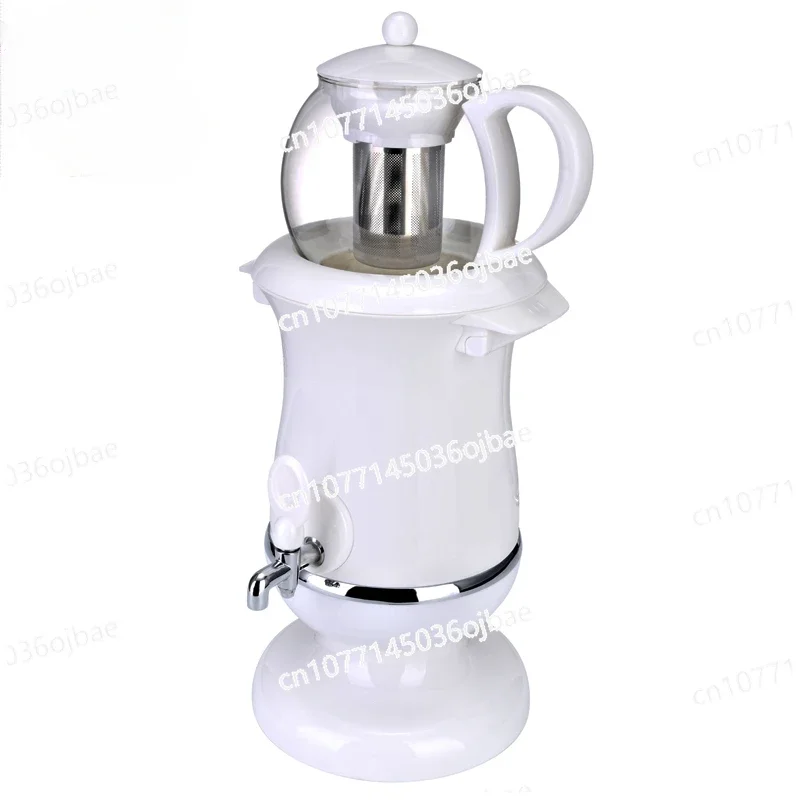 White Türkiye Samoa Electric Kettle Heat Preservation Rotary Tea Machine 110-127V 1000W 2.5L