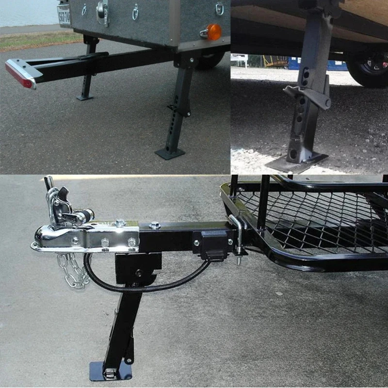 2PCS Heavy Duty RV Stabilizer Jacks - Telescoping Trailer Leveling Legs for Camper, Travel Trailer, Motorhome - Folding Support