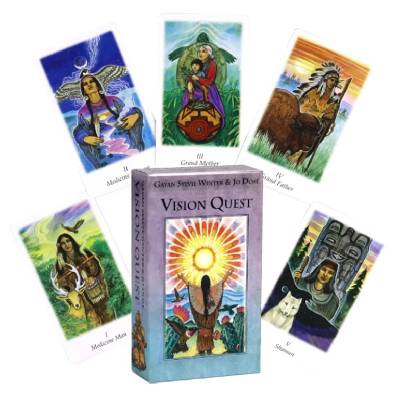 Vision Quest Tarot Deck Cards For Family Party High Quality Fortune Telling Divination Tarot Deck 78 Cards Deck