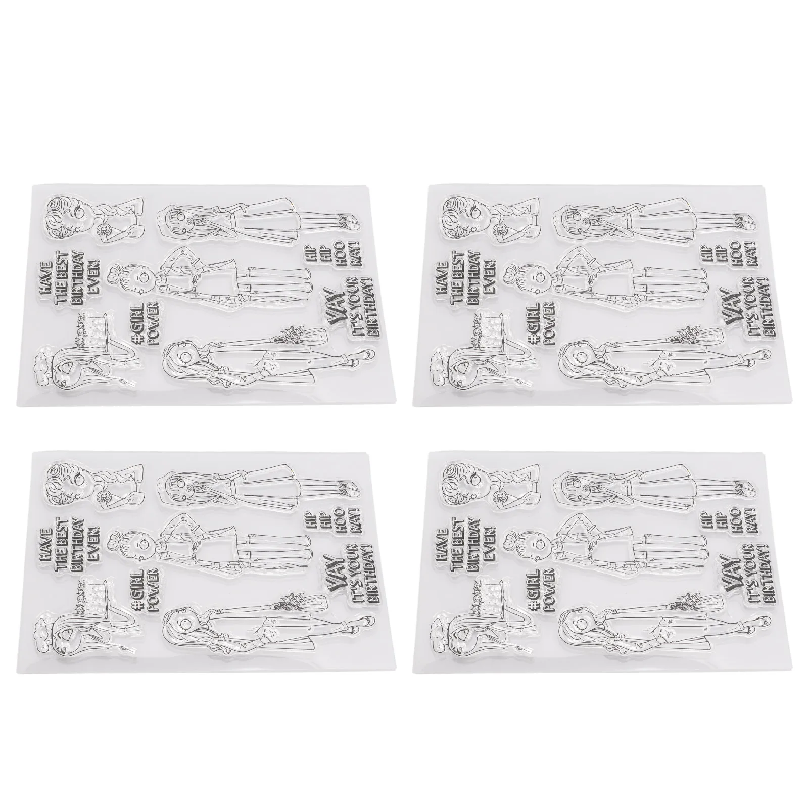 Clear Stamps  Material Card Making Stamps DIY Production Transparent Paste Repeatedly for Photo Album for Holiday Card